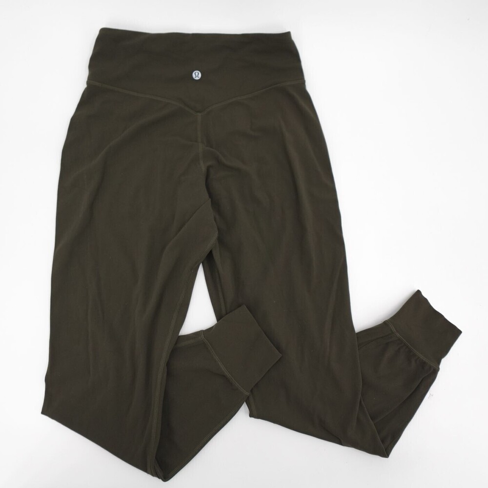 Lululemon Joggers Womens 6 Small Olive Straight Stretch Athletic Yoga Workout